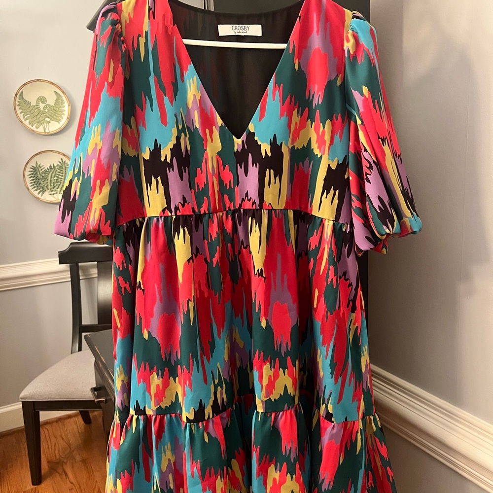 CROSBY by Mollie Burch Colorful Abstract Mini Dress